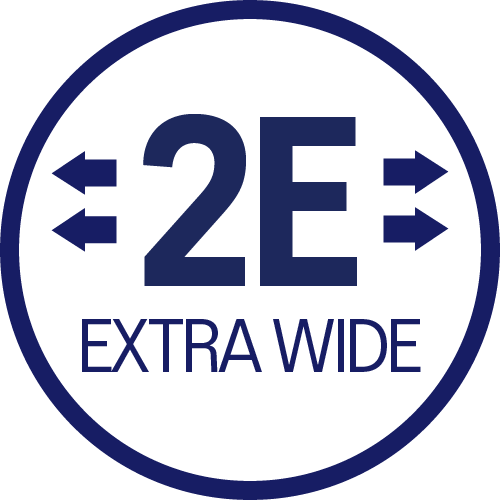 2E EXTRA WIDE fit badge